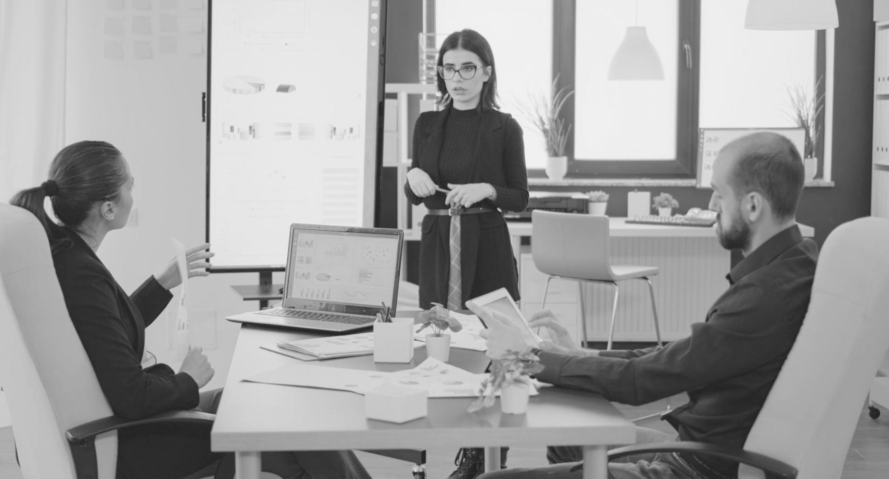 Student reviewing budget documentation